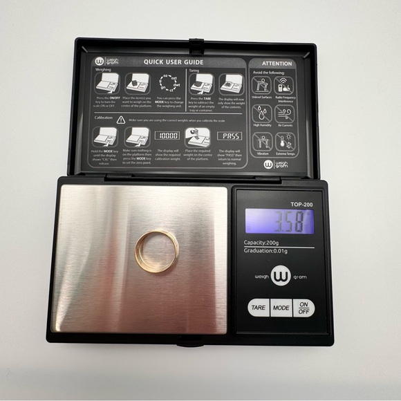 Vintage WBI 14K Two-Tone Screw Head Band Ring Size 5 Yellow White Gold - Picture 11 of 16